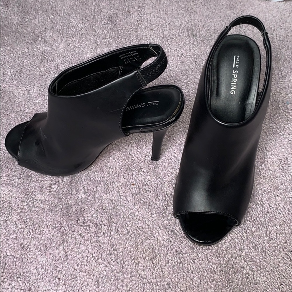 Call It Spring Heeled Peep Toe Mules